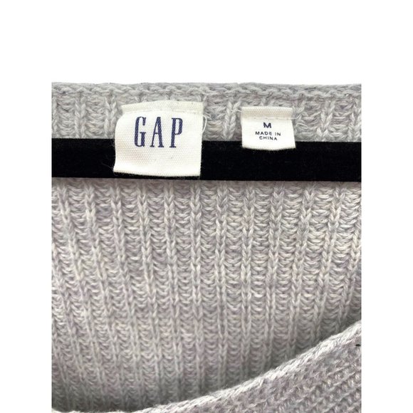 Gap Womens Med Gray Knit Sweater V Neck Pull Over Capsule Lagenlook Cottagecore - Picture 5 of 5